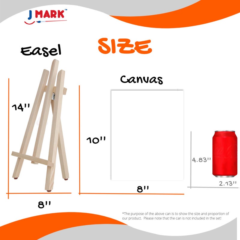 J MARK Kids Paint Set â€“ Acrylic Kids Painting Kit â€“ Storage Bag, Paints, Easel, Canvas, Brushes - Image 3